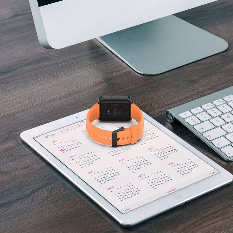 Solid Color Black Buckle Liquid Silicone Watch Band — view 18
