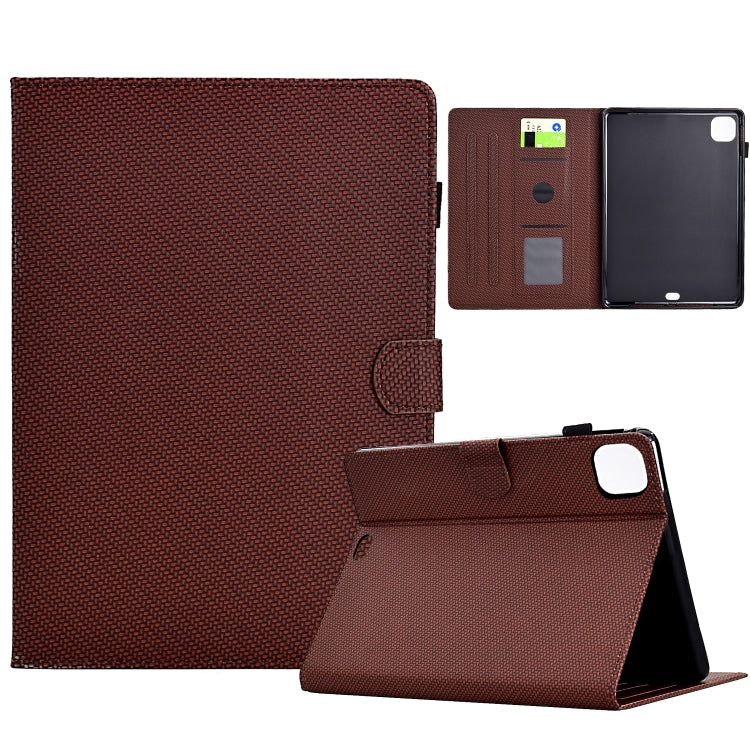 Solid Color Fiber Texture Smart Tablet Leather Case