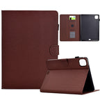 Solid Color Fiber Texture Smart Tablet Leather Case