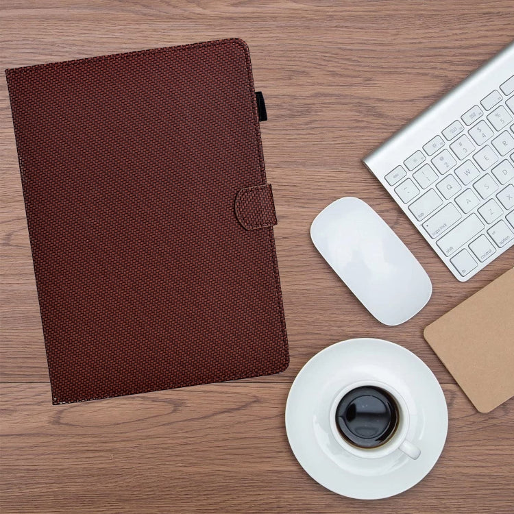 Solid Color Fiber Texture Smart Tablet Leather Case