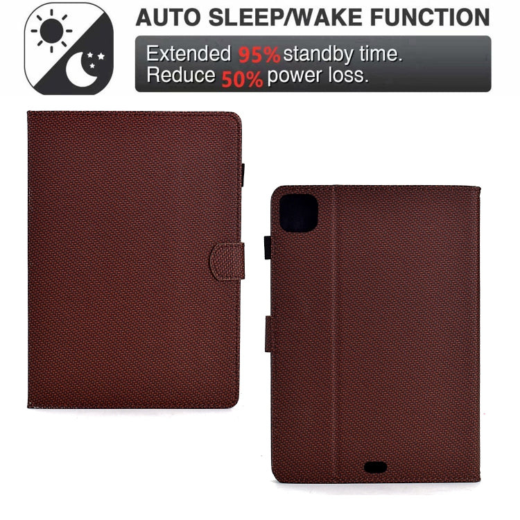 Solid Color Fiber Texture Smart Tablet Leather Case