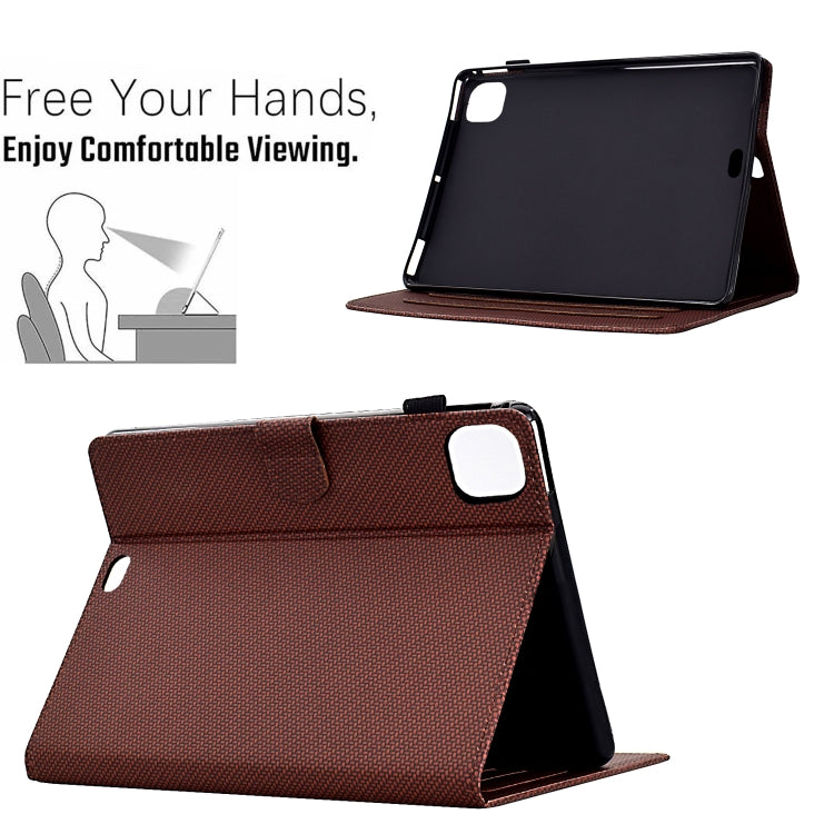 Solid Color Fiber Texture Smart Tablet Leather Case