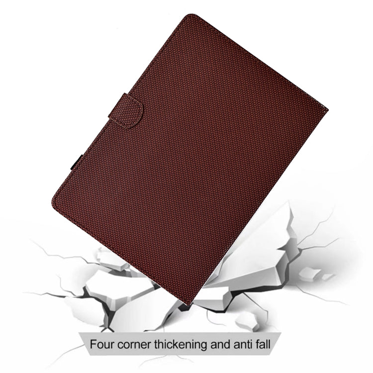 Solid Color Fiber Texture Smart Tablet Leather Case