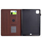 Solid Color Fiber Texture Smart Tablet Leather Case