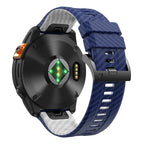 Two Color Carbon Fiber Pattern Silicone Watch Band