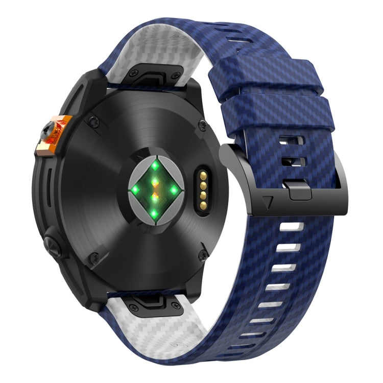 Two Color Carbon Fiber Pattern Silicone Watch Band