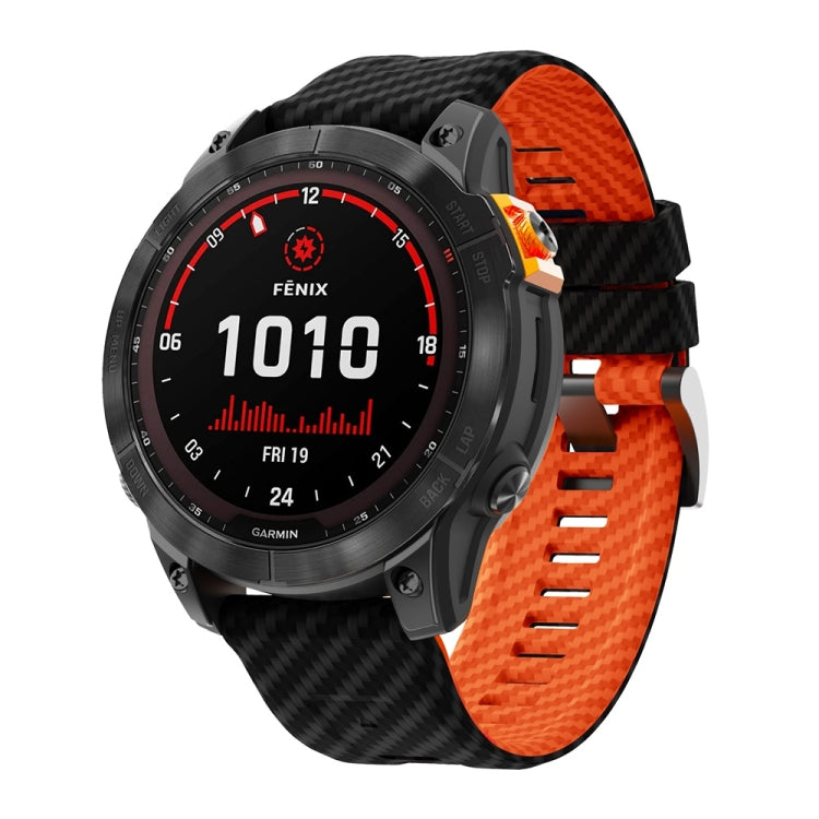 Two Color Carbon Fiber Pattern Silicone Watch Band