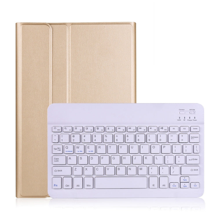 Detachable Bluetooth Keyboard Ultrathin Horizontal Flip Leather Case with Holder & Elastic Band