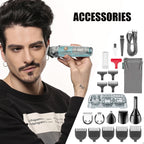 VGR V-102 6 in 1 USB Transparent Digital Display Professional Hair Clipper Set — view 5
