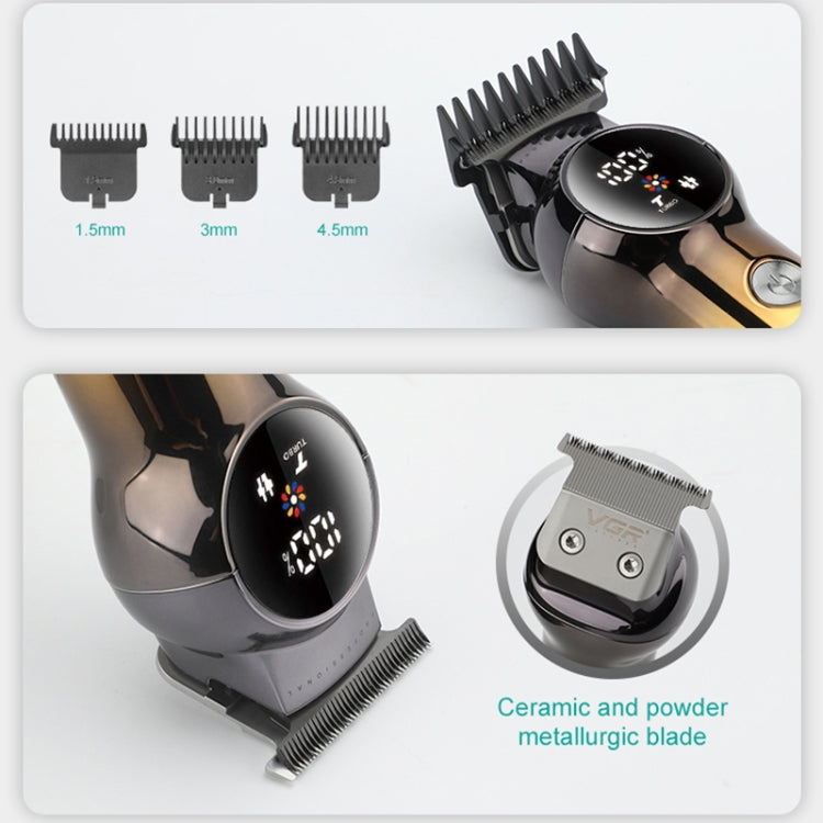 VGR V-989 5W USB Digital Display Gradient Trimming Hair Clipper — view 4