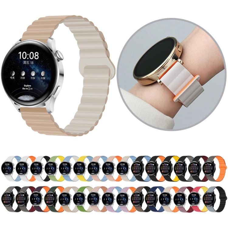 Two Color Magnetic Silicone Watch Band