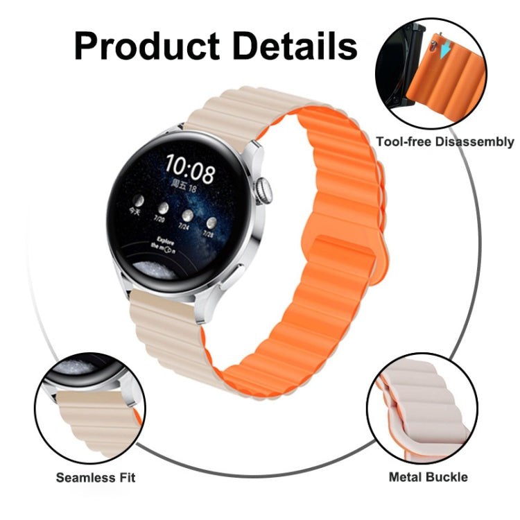 Two Color Magnetic Silicone Watch Band