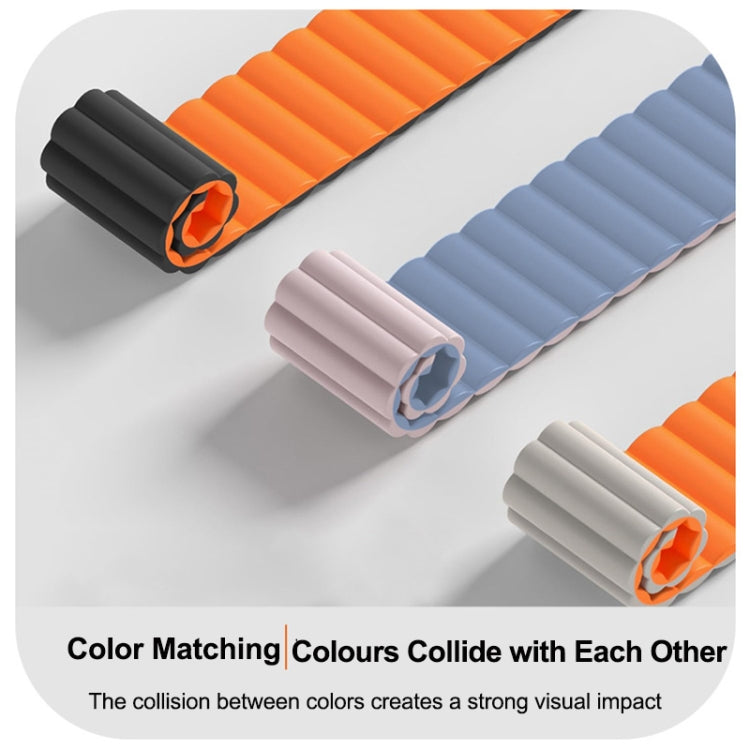 Two Color Magnetic Silicone Watch Band