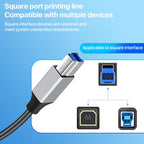 USB 3.0 A Male to USB-B Square Interface Printer Data Transmission Adapter Cable — view 4