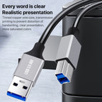 USB 3.0 A Male to USB-B Square Interface Printer Data Transmission Adapter Cable — view 6