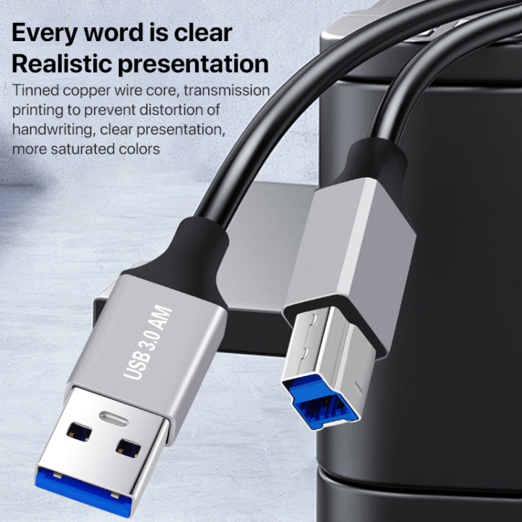 USB 3.0 A Male to USB-B Square Interface Printer Data Transmission Adapter Cable — view 6
