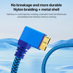 USB 3.0 A to Micro B 3.0 Male Mobile Hard Drive Data Connection Cable — view 4