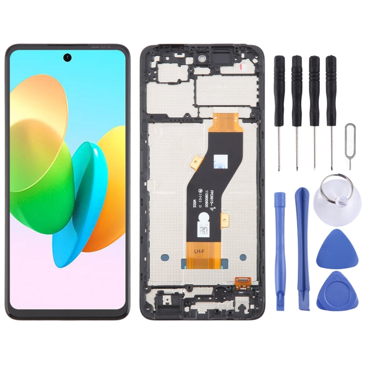 OEM LCD Screen Digitizer Full Assembly With Frame — For Tecno Spark Go 2023 BF7n