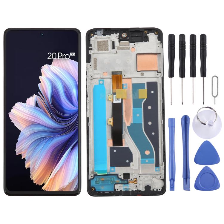 OEM LCD Screen Digitizer Full Assembly With Frame — For Tecno Spark 10 Pro KI7