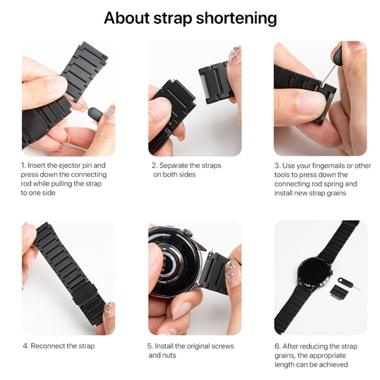 One-bead Bamboo Magnetic Buckle Pure Titanium Watch Band