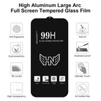 High Aluminum Large Arc Full Screen Tempered Glass Film — For iPhone 12 / 12 Pro (1 PC)
