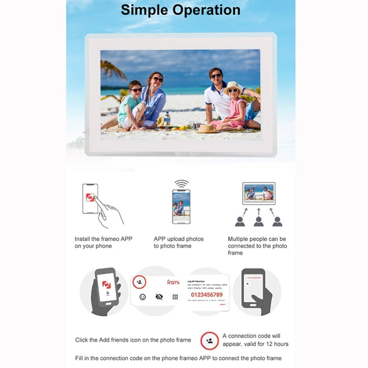 15.6 inch IPS Screen Digital Cloud Photo Frame Wall Mounted LED Advertising Machine