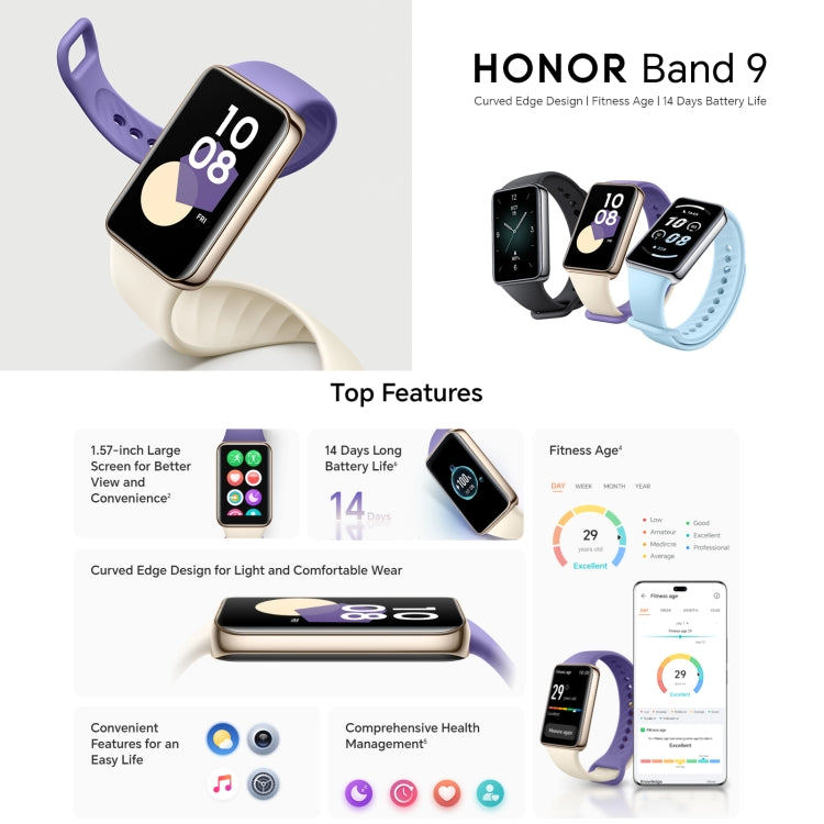 1.57 inch AMOLED Screen, Support Heart Rate / Blood Oxygen / Sleep Monitoring, NFC Version