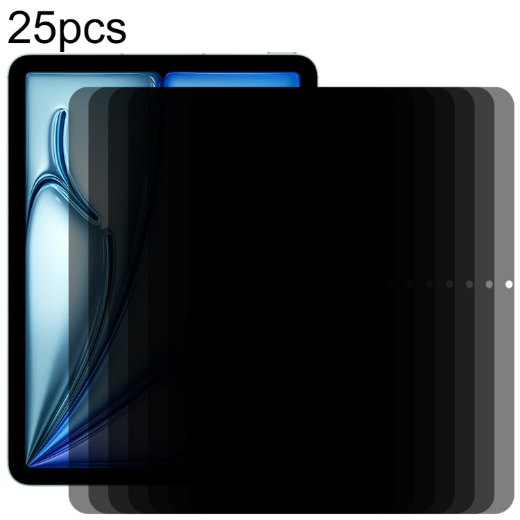 25pcs 0.33mm 9H 2.5D Privacy Anti-glare Explosion-proof Tempered Glass Film — For iPad 2025 / 2022