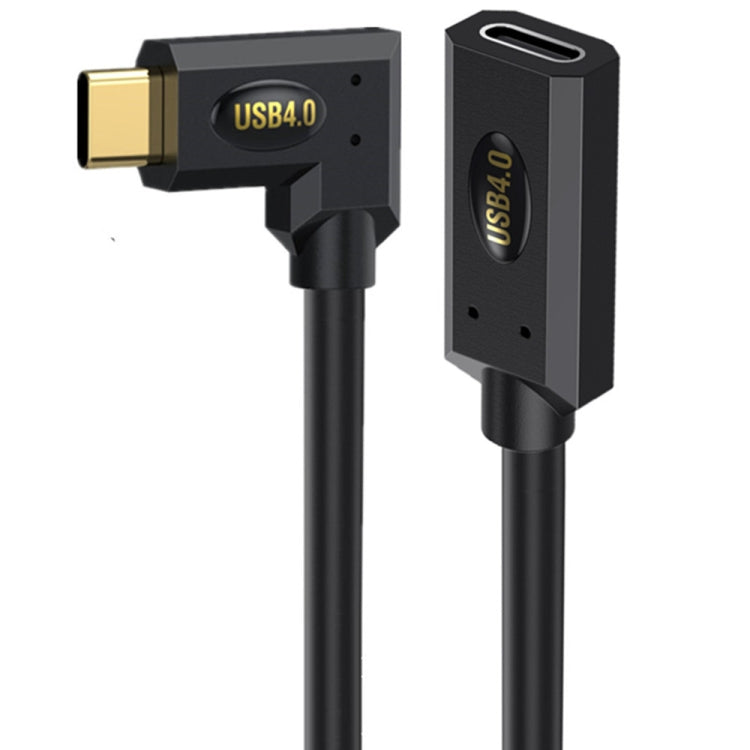 240W USB-C / Type-C Male to Female Multi-function USB 4.0 Elbow Data Extension Cable