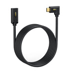 240W USB-C / Type-C Male to Female Multi-function USB 4.0 Elbow Data Extension Cable — 1m