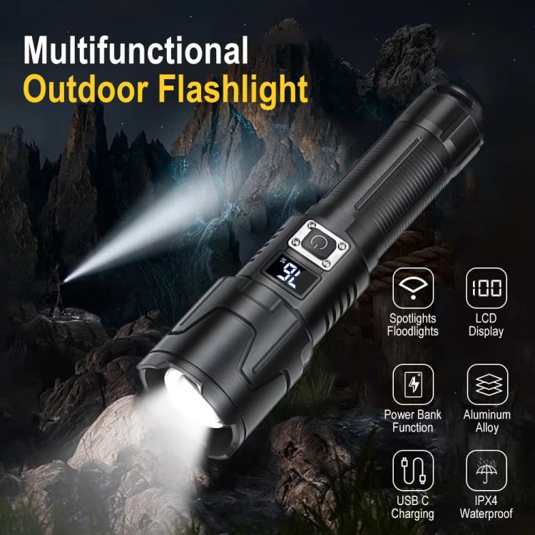 S2301 30W White Laser Wick 1000LM Telescopic Zoom LED Flashlight — view 5