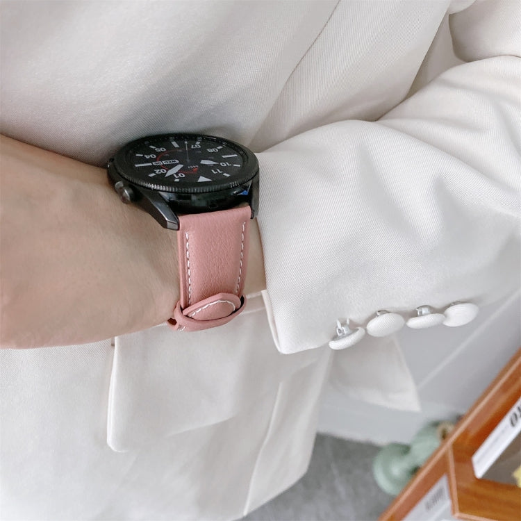 Genuine Leather Silver Buckle Replacement Strap Watchband