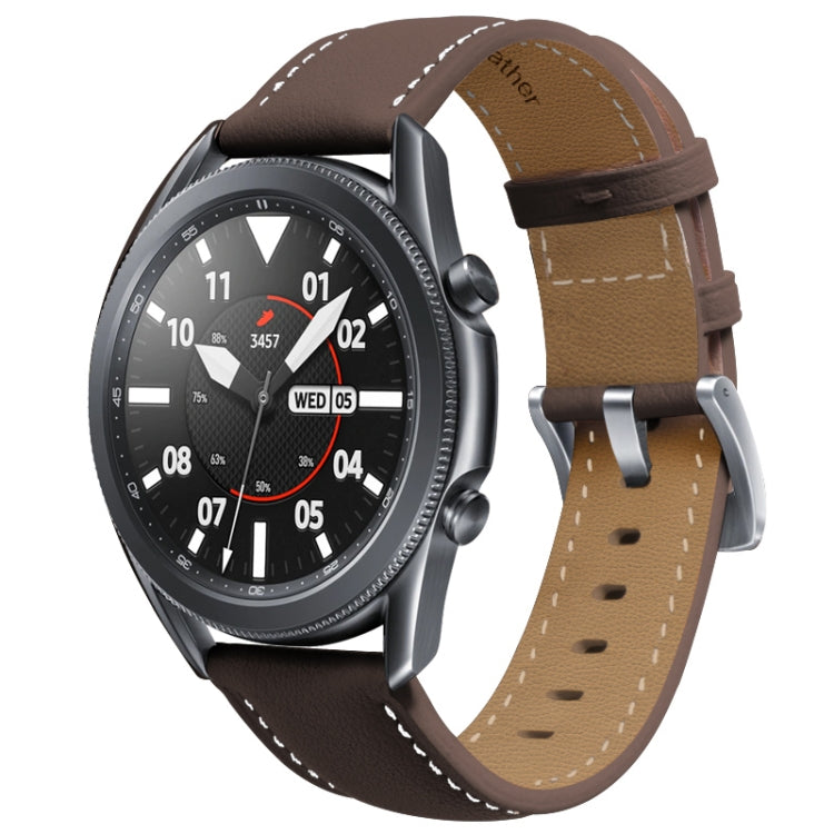 Genuine Leather Silver Buckle Replacement Strap Watchband