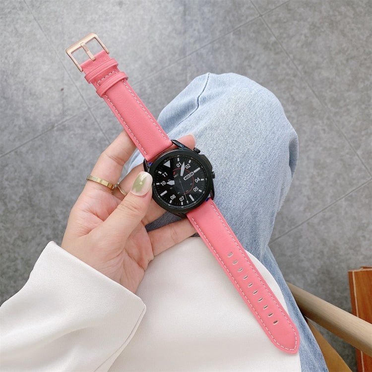 Genuine Leather Silver Buckle Replacement Strap Watchband