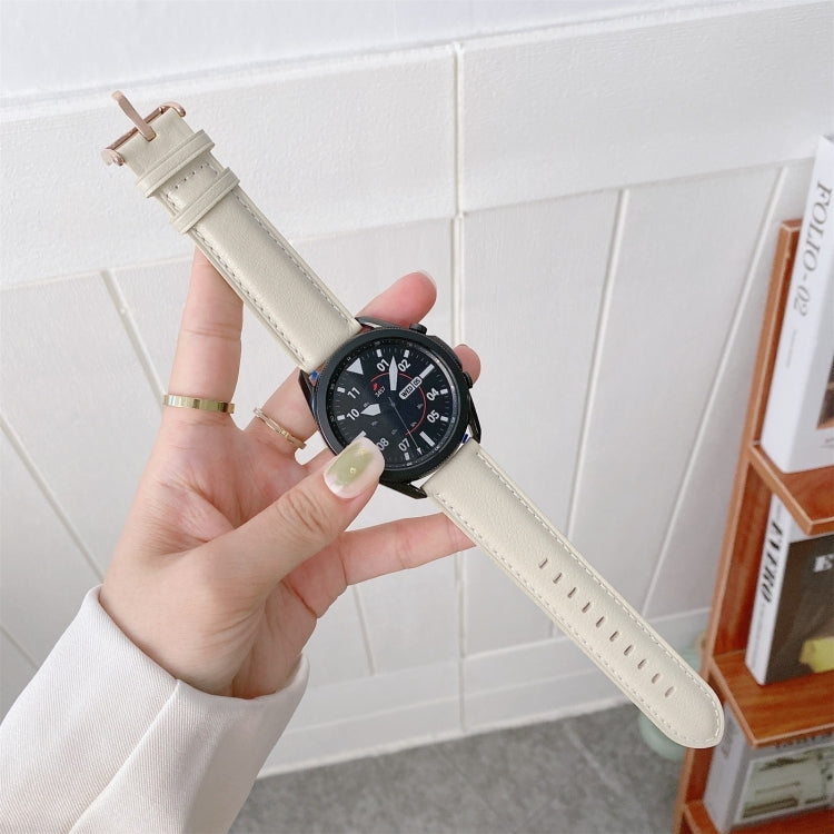 Genuine Leather Silver Buckle Replacement Strap Watchband