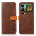 KHAZNEH Cowhide Texture Flip Leather Phone Case
