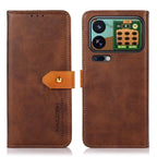 KHAZNEH Cowhide Texture Flip Leather Phone Case