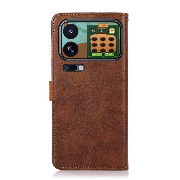 KHAZNEH Cowhide Texture Flip Leather Phone Case