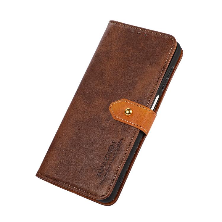 KHAZNEH Cowhide Texture Flip Leather Phone Case