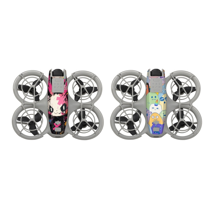 2pcs Combo Drone Body Protective Stickers — Dark Camo + Grunge Eyes