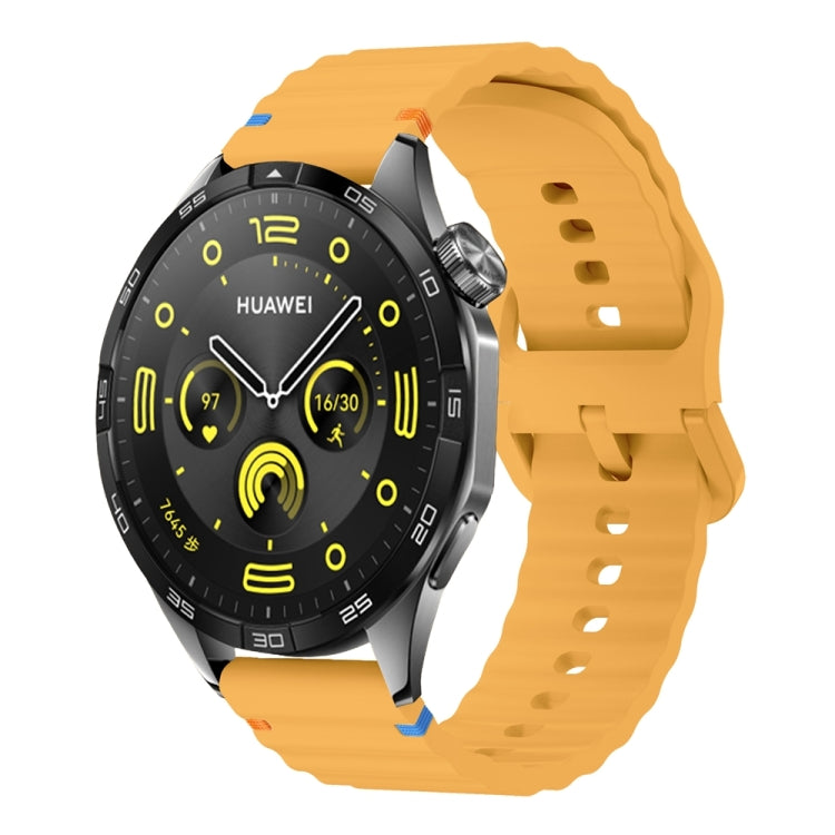 Wave Pattern Stitched Silicone Watch Band