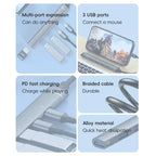 2 Type-C, 3 USB Multifunctional HUB Docking Station, 2 Type-C, 3 USB — view 4