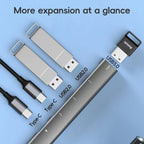 2 Type-C, 3 USB Multifunctional HUB Docking Station, 2 Type-C, 3 USB — view 6