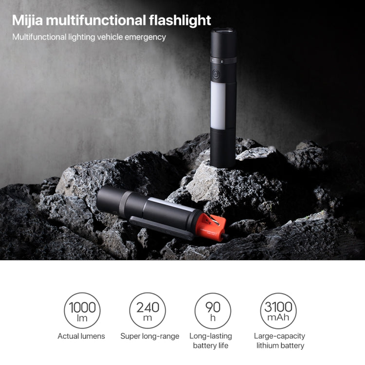 Original Xiaomi Mijia Multifunctional Flashlight 1000LM IPX4 with Side Light — MJSDT001QW
