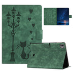 Embossed Couple Cat Smart Tablet Leather Case