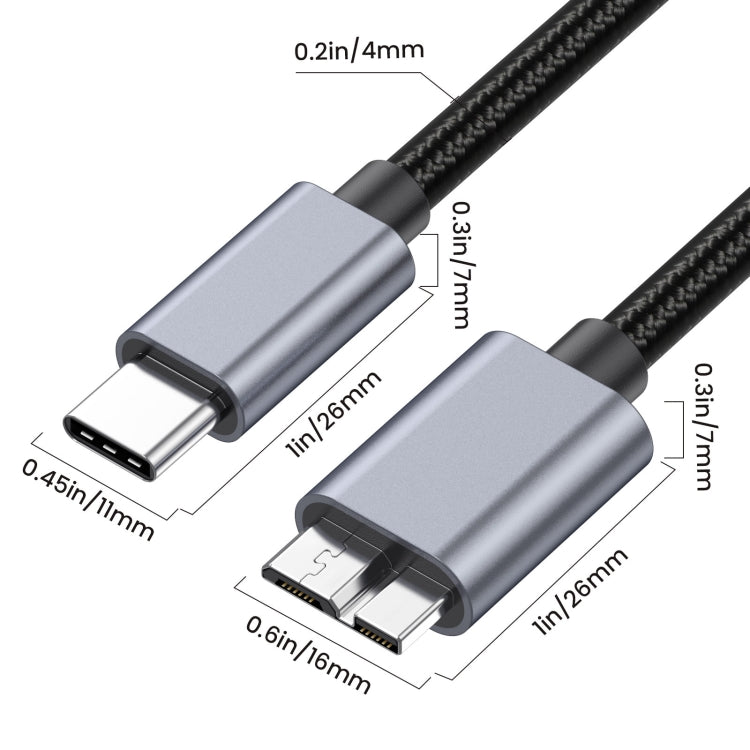 10Gbps USB-C / Type-C 3.1 to Micro B Mobile Hard Disk Adapter Cable — view 6