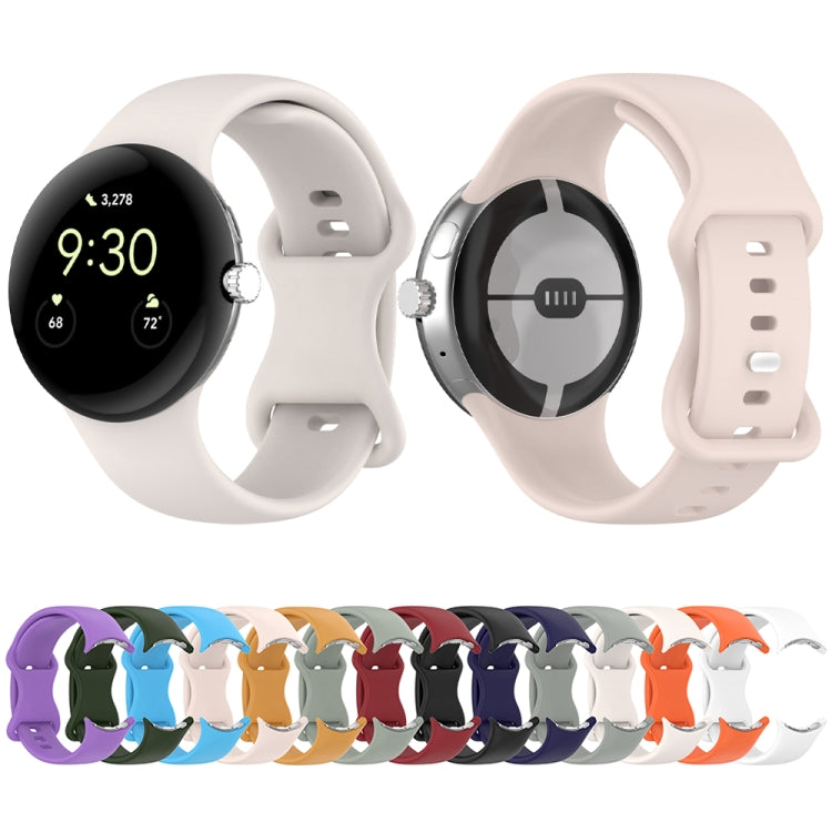 Butterfly Buckle Solid Color Silicone Watch Band