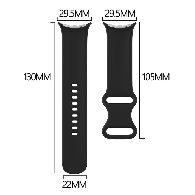 Butterfly Buckle Solid Color Silicone Watch Band