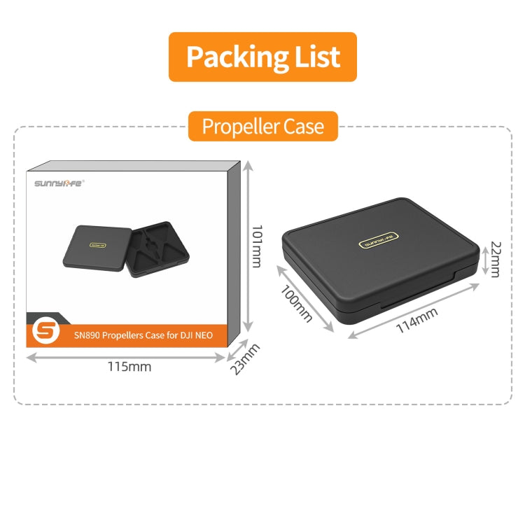 Sunnylife NEO Propellers Case Storage Mini Travel Case Box