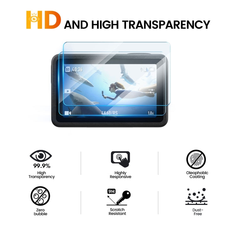 3 in 1 Lens Protector Front and Rear Screen Tempered Glass Films